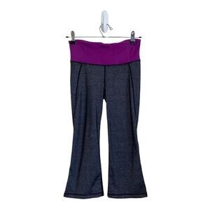Lululemon‎ Purple & Heathered Black Gather & Crow Sz 4 Activewear Gym